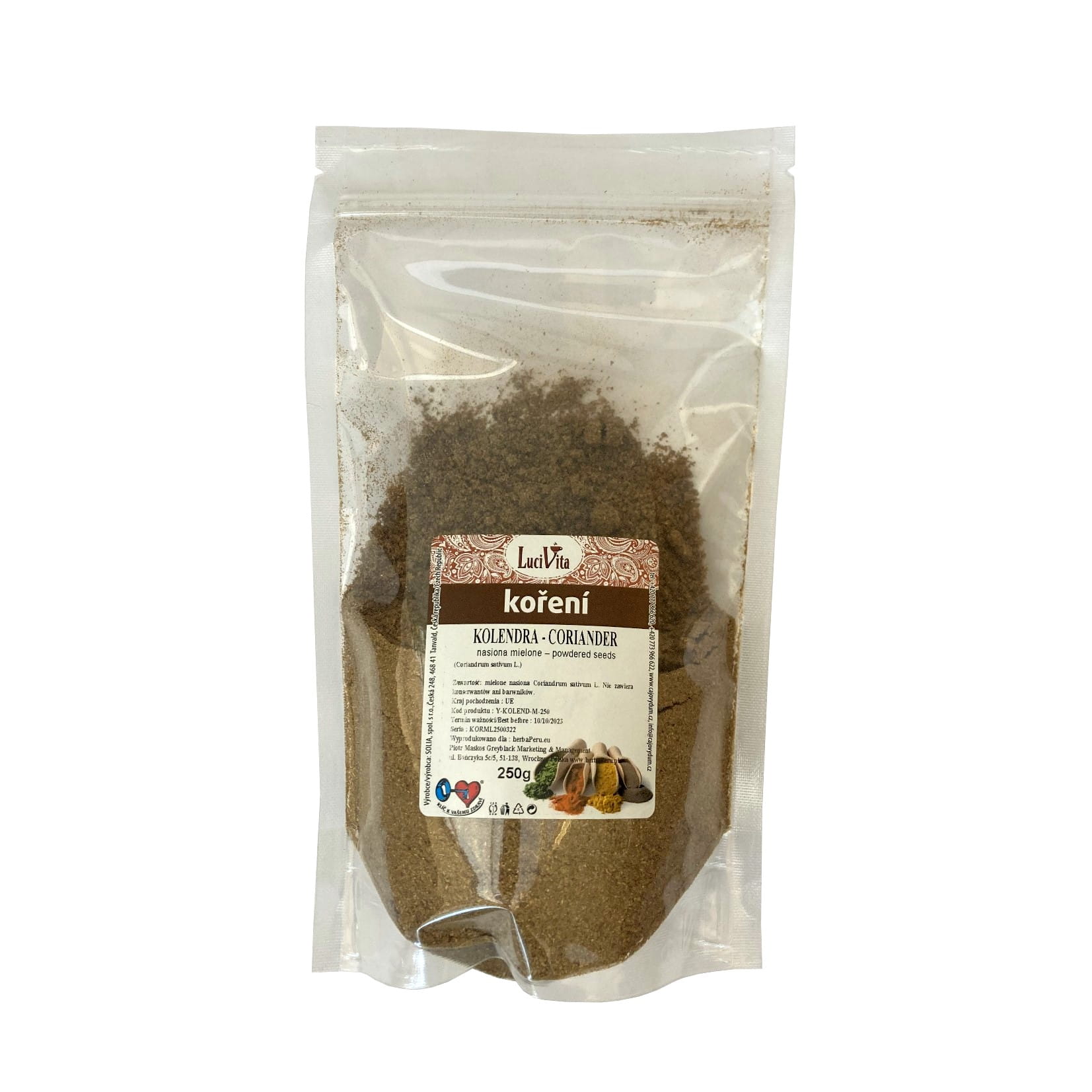Coriander - powdered seeds - 250g
