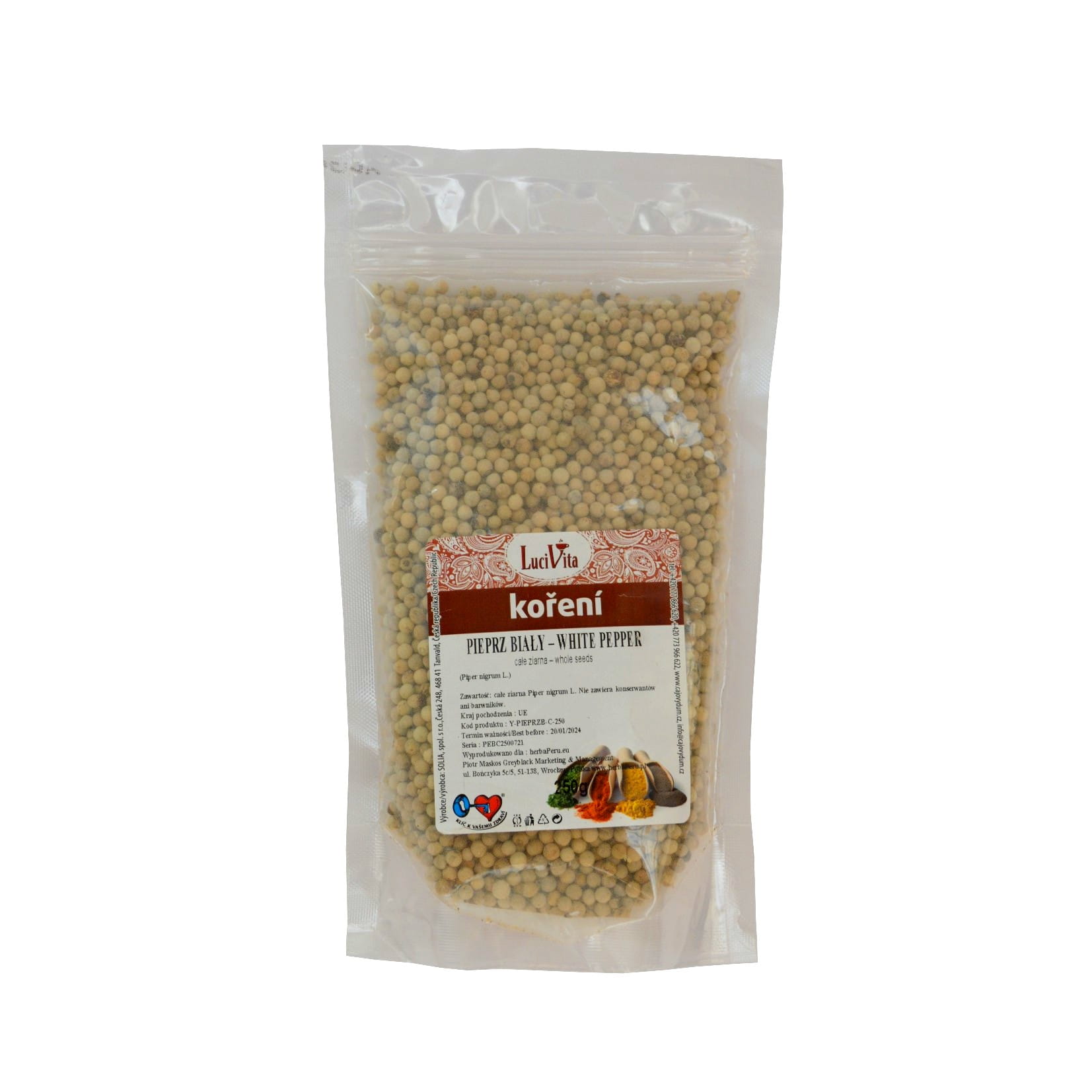 White pepper - whole - 1000g (1kg)
